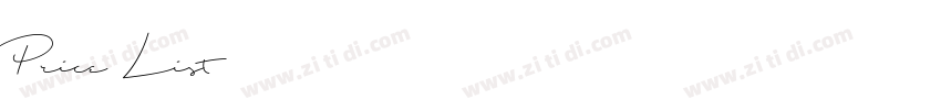 Price List字体转换